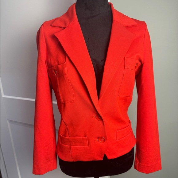 Marc by Marc Jacobs Ruby Red Blazer stretchy tailored button back - Picture 1 of 9